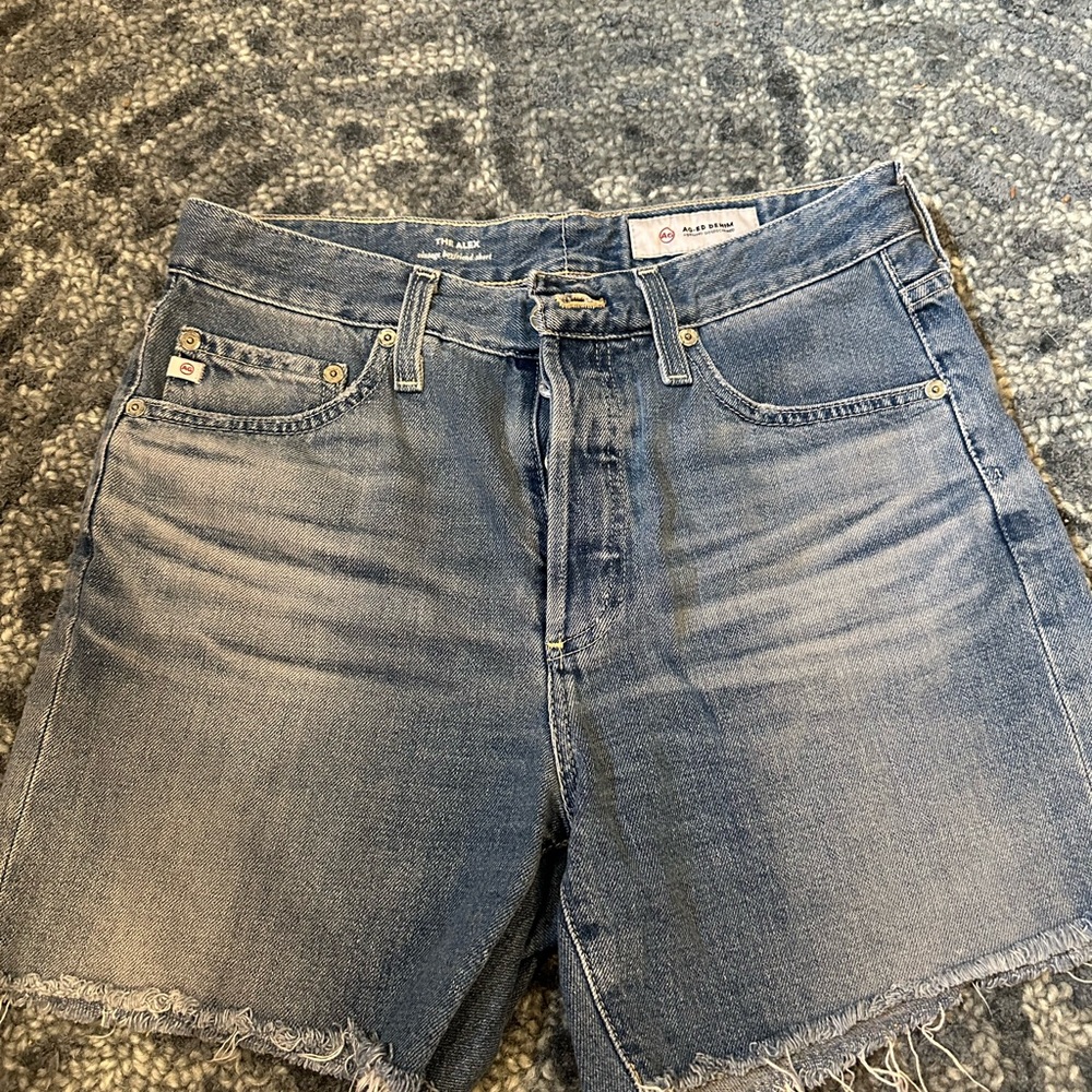 Ag Adriano Goldschmied Light Blue Denim Shorts